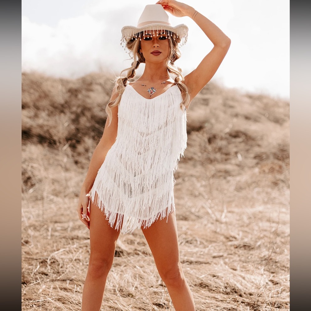 Nanamacs ‘Stopping the Show fringe mini dress’